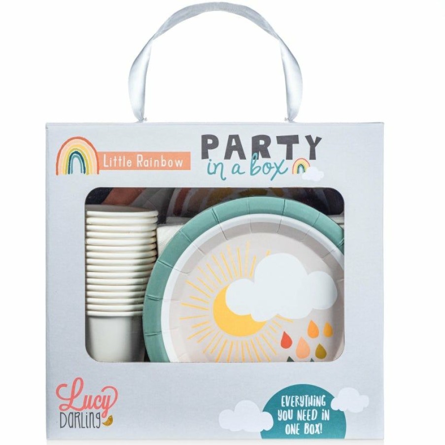 Party Time * | Lucy Darling Party Time Little Rainbow Party Birthday Party Supplies In A Box