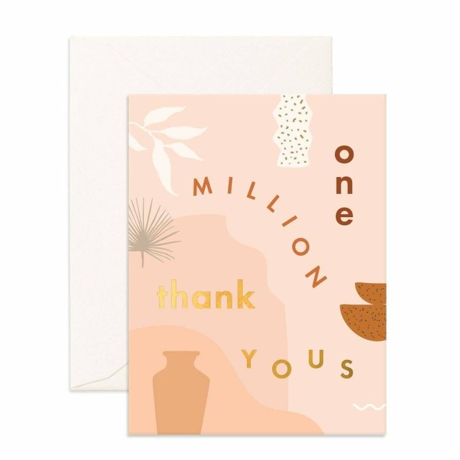 Party Time * | Fox + Fallow One Million Thank You'S Greeting Card Party Time