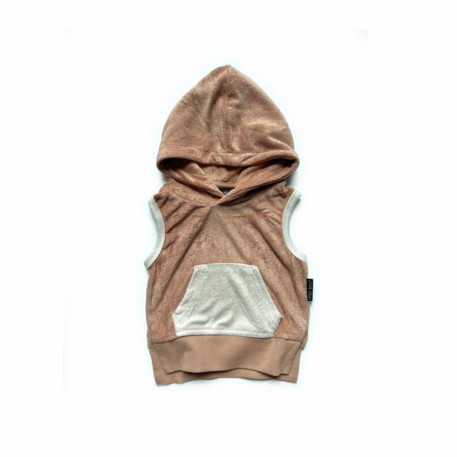 Clothing * | Little Bipsy Tops Cinnamon Terry Sleeveless Tank Hoodie