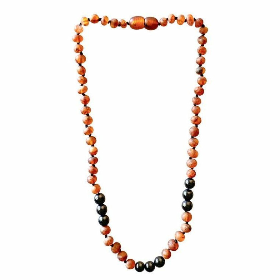 Jewelry * | Sweet Tree Amber Amber + Shungite Radiation Blocker Necklace 15 Jewelry