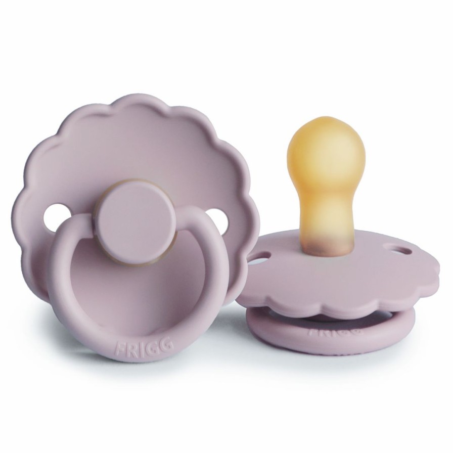 Pacifier Goods * | Frigg Pacifier Goods Soft Lilac Daisy Natural Pacifier