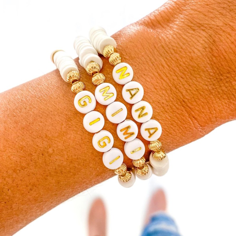 Women * | J+J Bracelets Gigi White Bracelet