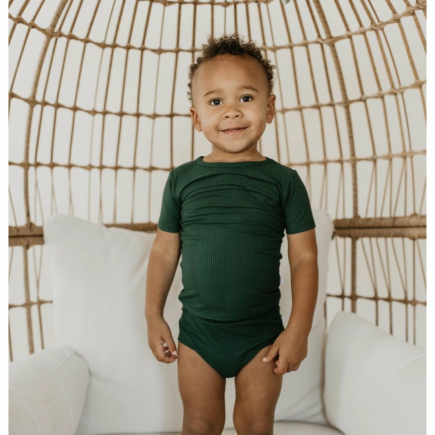 Clothing * | Joss + J Emerald Ribbed Bamboo Bloomers