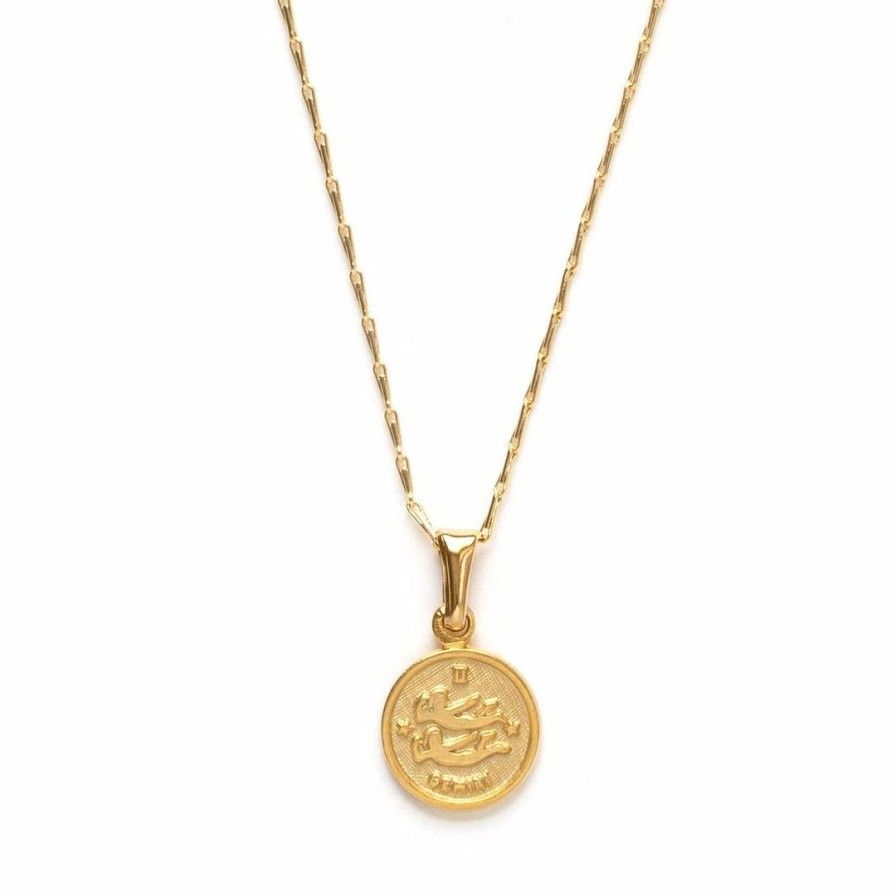 Women * | Amano Studio Tiny Zodiac Gemini Gold Necklace