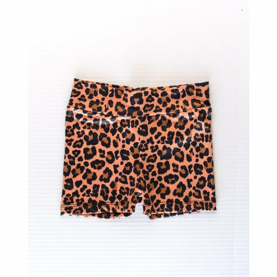 Clothing * | Bailey'S Blossoms Bottoms Leopard Biker Shorts