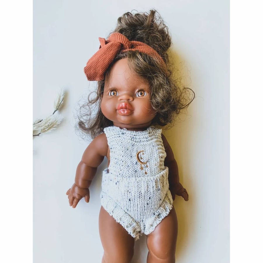 Dolls + Plushies * | Moon + Star Knit Romper Minikane Doll Clothing