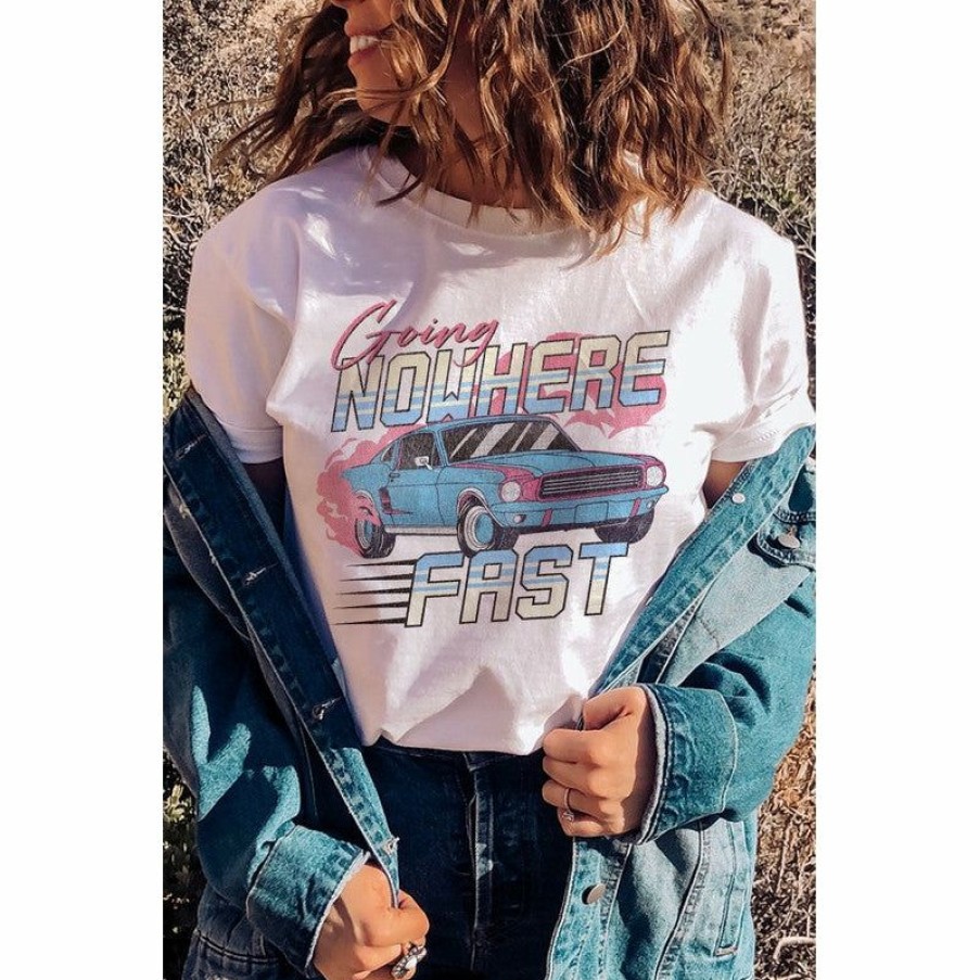 Women * | J+J Going Nowhere Fast White Tee