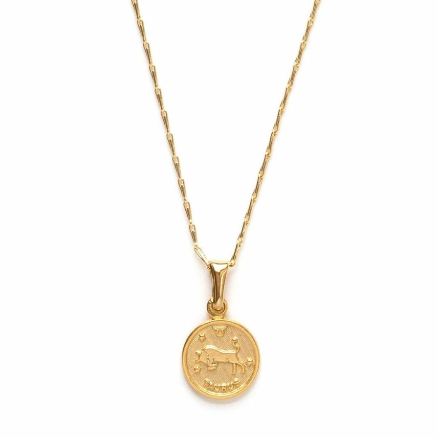 Women * | Amano Studio Tiny Zodiac Taurus Gold Necklace Necklaces