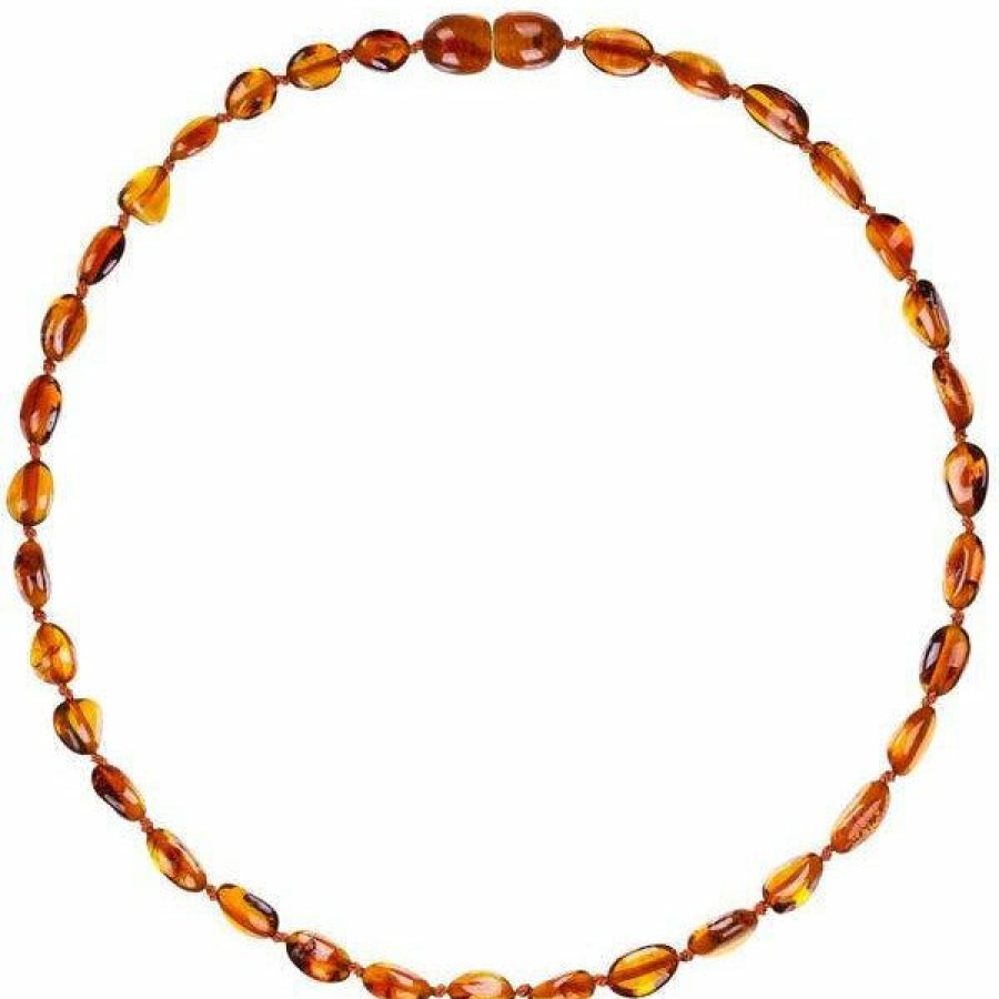 Jewelry * | Powell'S Owl Amber Beans Cognac Necklace Jewelry