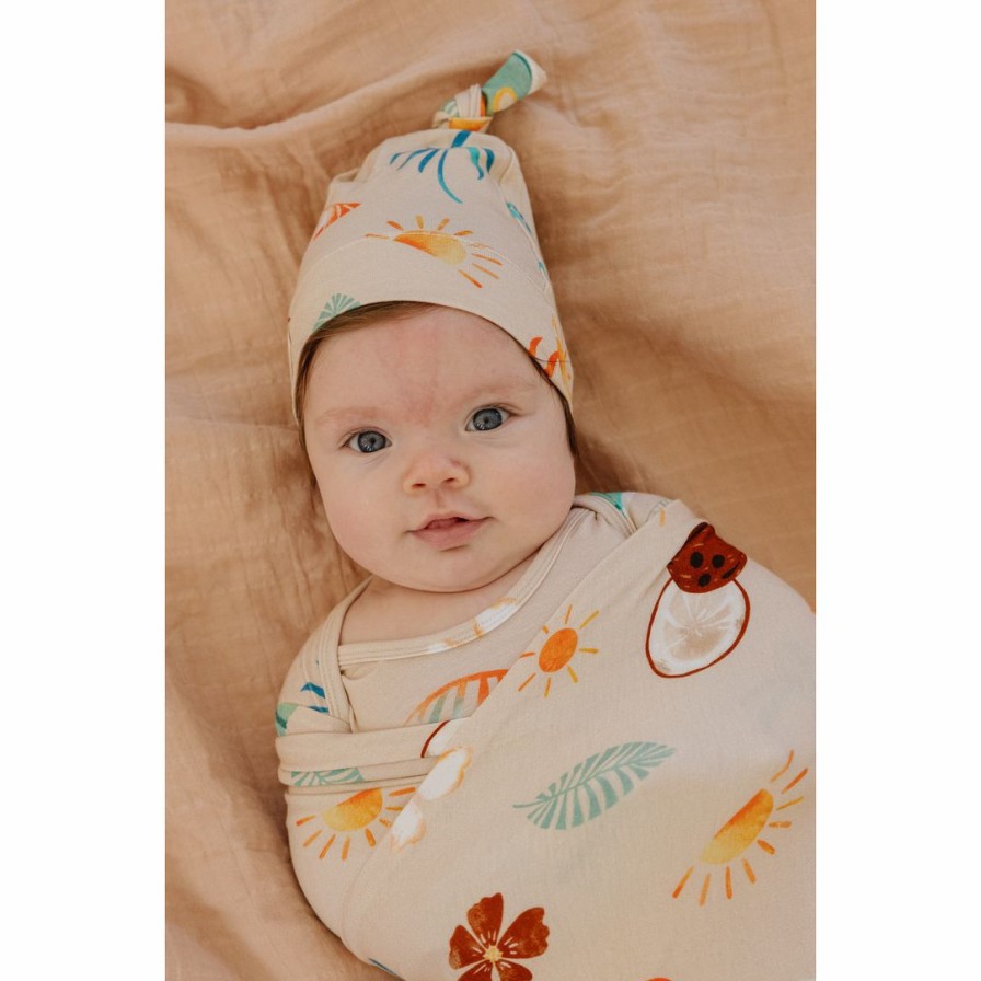 Headwear * | Retro Beach Bamboo Knotted Infant Beanie Arrows & Bow X Joss + J