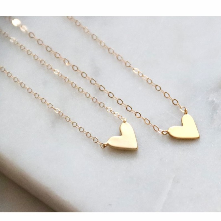 Women * | Mesa Blue Mother Daughter Set Heart Necklaces