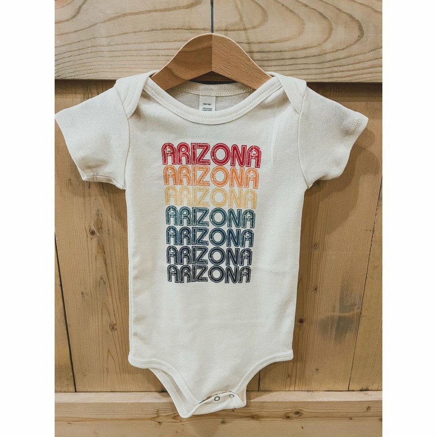 Clothing * | Morado Design Arizona Retro Repeat Organic Onesie Bodysuits