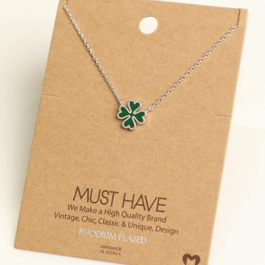 Women * | Fame Accessories Clover Charm Necklace