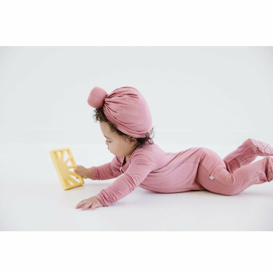 Clothing * | Joss + J Dusty Rose Bamboo Zip Sleeper Sleepers