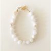 Women * | Little Lunds Co White Bubble Stone Bracelet