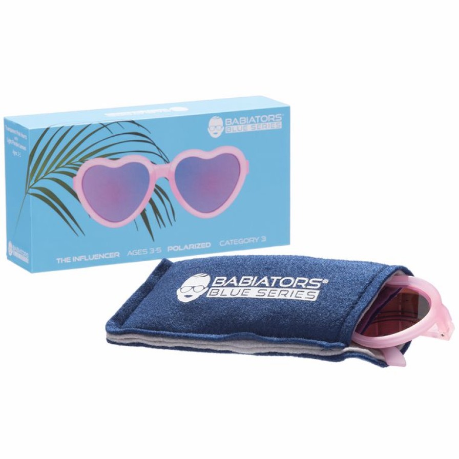 Headwear * | Babiators Headwear Influencer Pink Heart Polarized Sunglasses