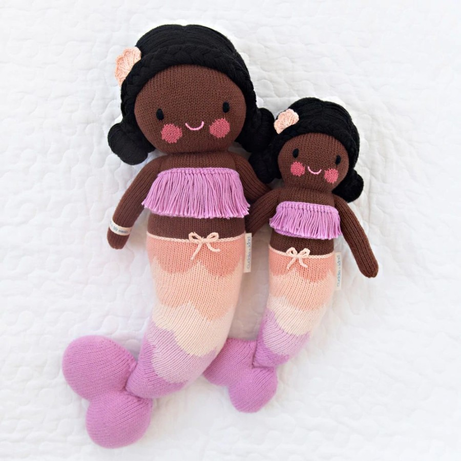 Dolls + Plushies * | Cuddle And Kind Maya The Mermaid Knit Handcrafted Regular Doll Dolls + Plushies