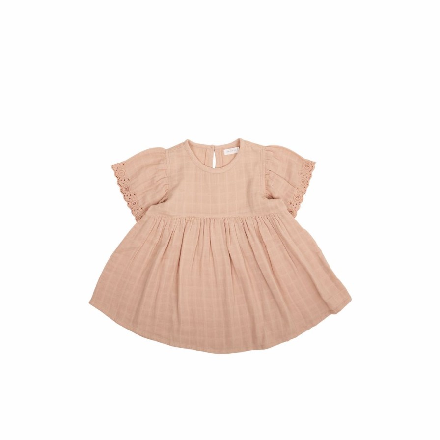 Clothing * | Jamie Kay Peach Whip Organic Cotton Muslin Chloe Dress Dresses