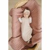 Clothing * | Mebie Baby Preemie + Newborn Vanilla Organic Cotton Ribbed Knotted Gown