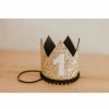 Party Time * | Cutest Little Party # 1 Gold Glitter + Black Pom Trim + White Glitter Crown