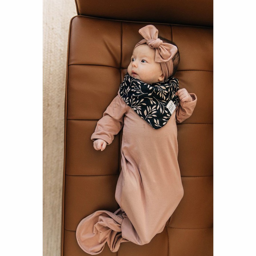 Clothing * | Mebie Baby Dusty Rose Bamboo Knotted Gown Preemie + Newborn