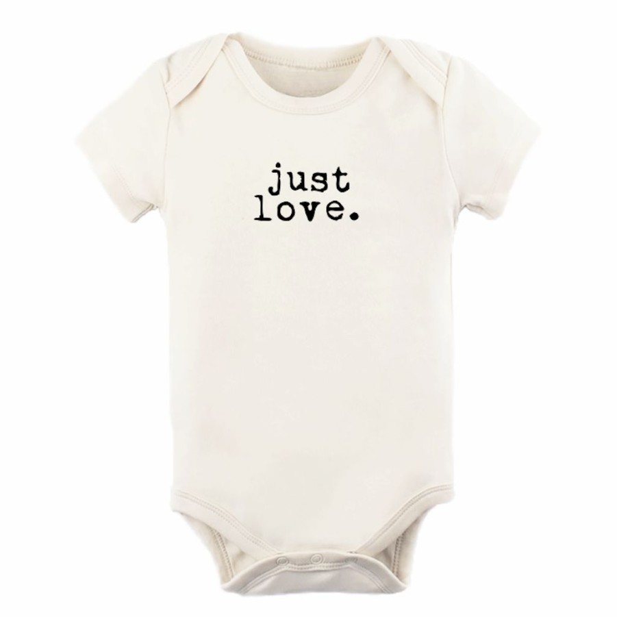 Clothing * | Tenth + Pine Just Love Black + Natural Organic Onesie Bodysuits