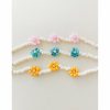 Women * | Little Lunds Co Pink + Gold Daisy Flower Bracelet