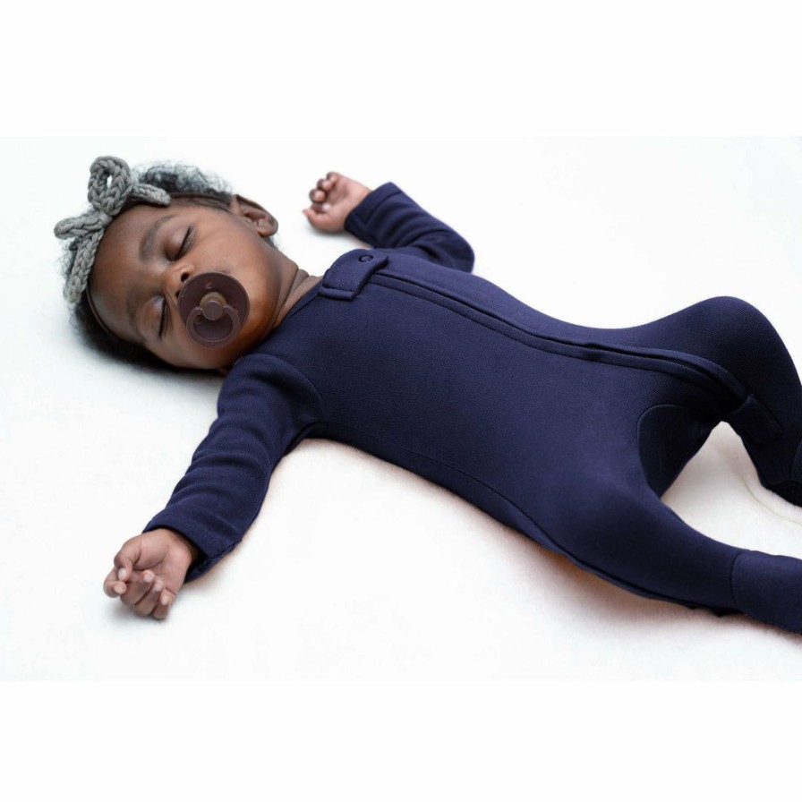 Clothing * | Loved Baby Navy Organic Cotton Zip Sleeper