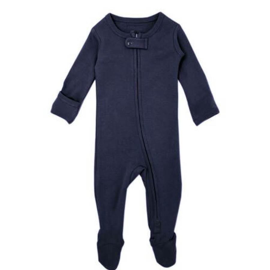 Clothing * | Loved Baby Navy Organic Cotton Zip Sleeper