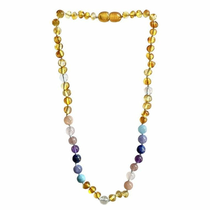 Jewelry * | Sweet Tree Amber Amber + Pastel Rainbow Necklace 15 Jewelry