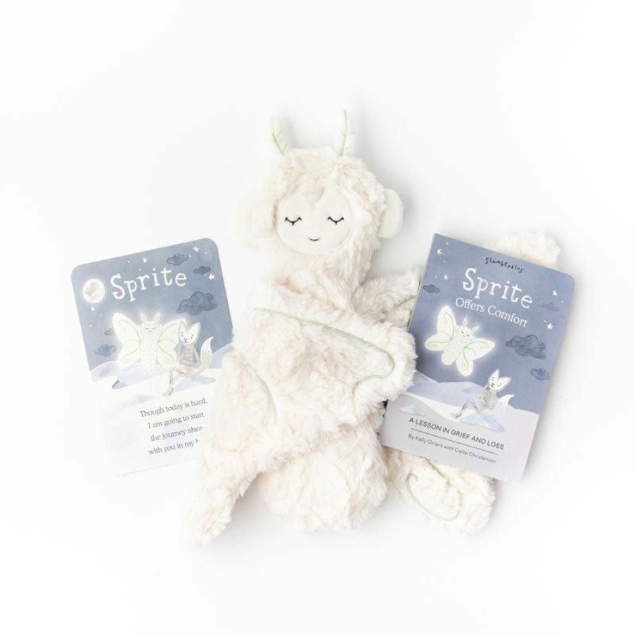 Dolls + Plushies * | Slumberkins Books + Puzzles Ivory Sprite Snuggler Grief + Loss Collection