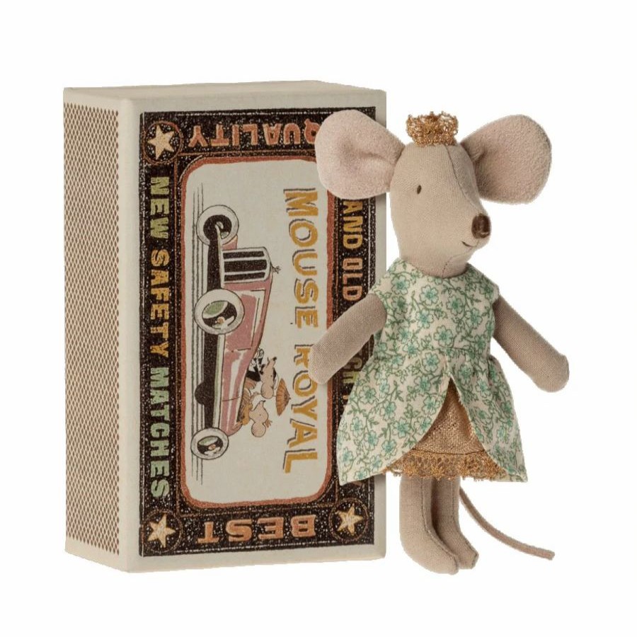 Dolls + Plushies * | Maileg Little Sister Mouse In A Matchbox Toy