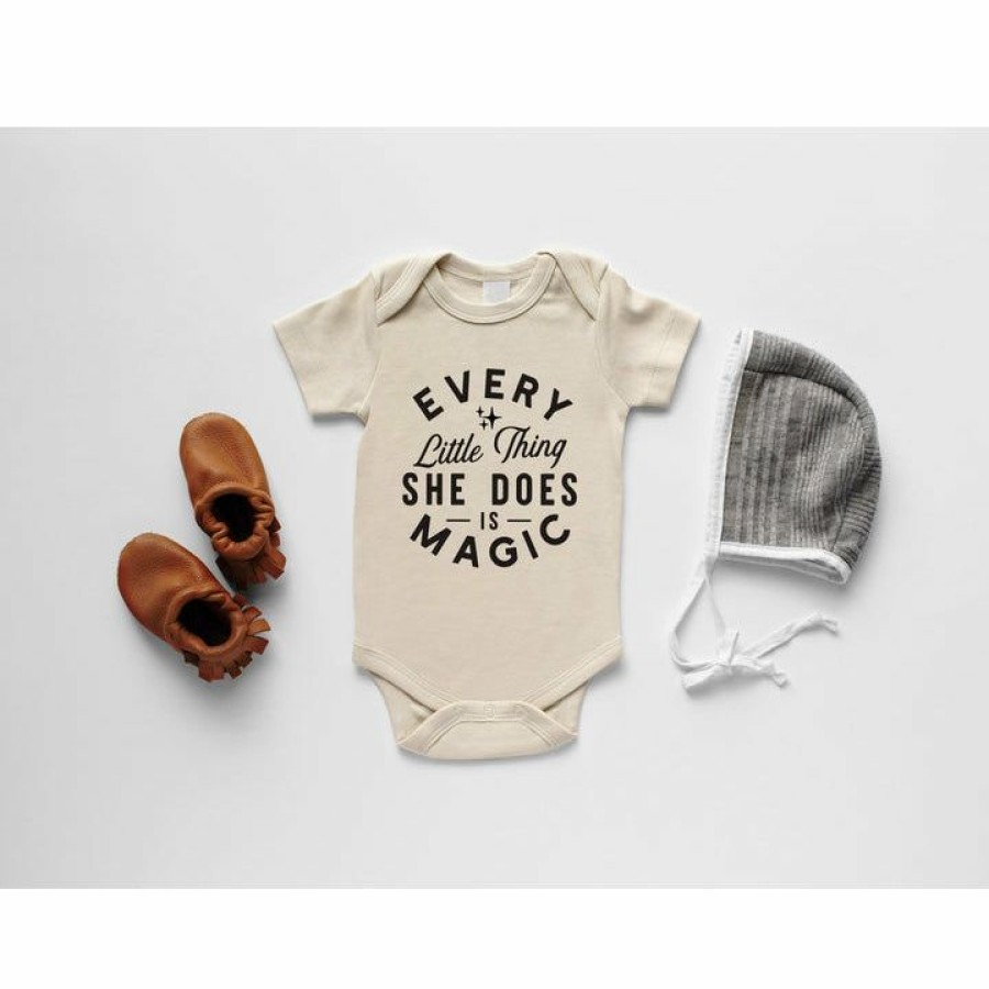 Clothing * | Gladfolk Every Little Thing Organic Cream Onesie