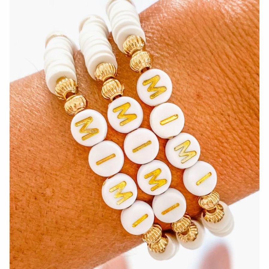 Women * | J+J Mimi White Bracelet