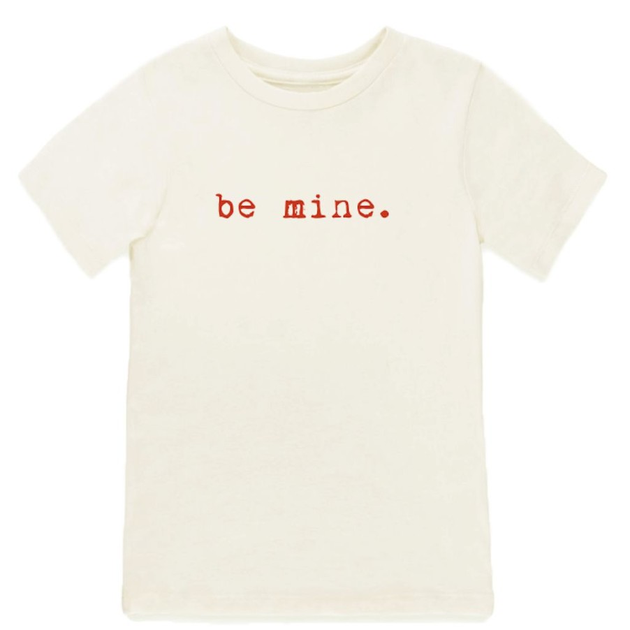 Clothing * | Tenth + Pine Be Mine Red + Natural Organic Tee Tops