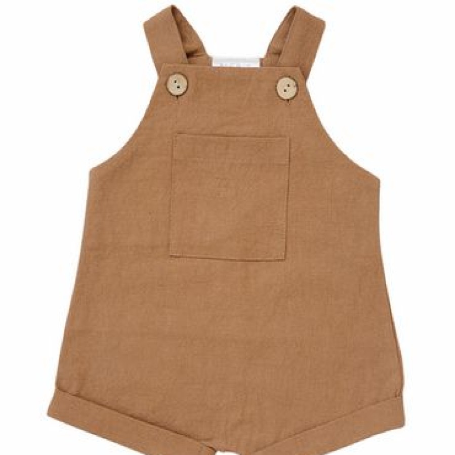 Clothing * | Mebie Baby Honey Linen Short Overalls