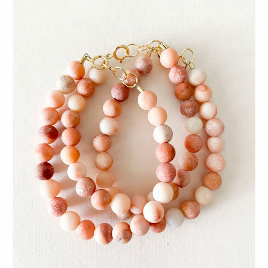 Women * | Little Lunds Co Desert Rose Stone Bracelet