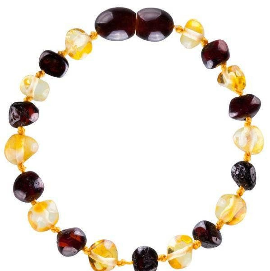 Jewelry * | Powell'S Owl Jewelry Amber Baroque Honey + Cherry Bracelet