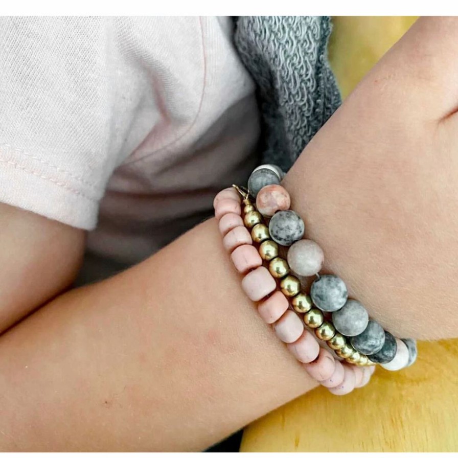 Women * | Little Lunds Co Jasper Stone Bracelet