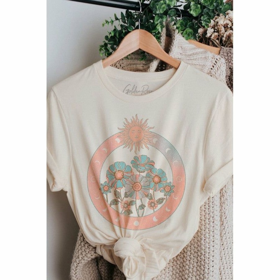 Women * | J+J Flowers In The Sun Cream Tee Graphic Tees