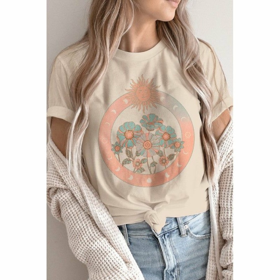 Women * | J+J Flowers In The Sun Cream Tee Graphic Tees