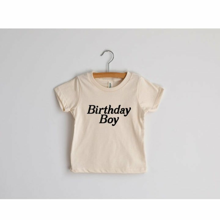 Clothing * | Gladfolk Birthday Boy Organic Cream Tee