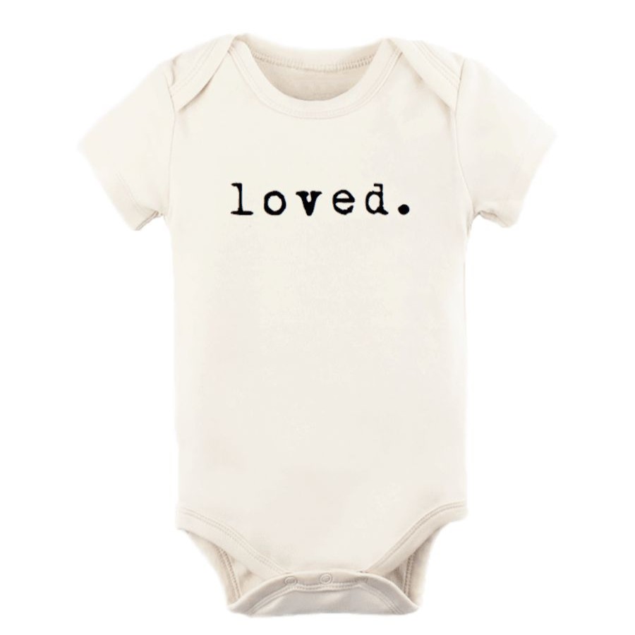 Clothing * | Tenth + Pine Loved Black + Natural Organic Onesie Bodysuits