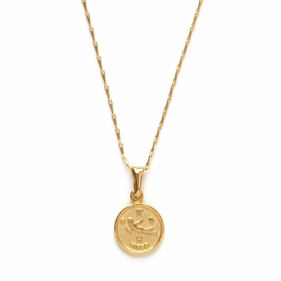 Women * | Amano Studio Tiny Zodiac Virgo Gold Necklace Necklaces