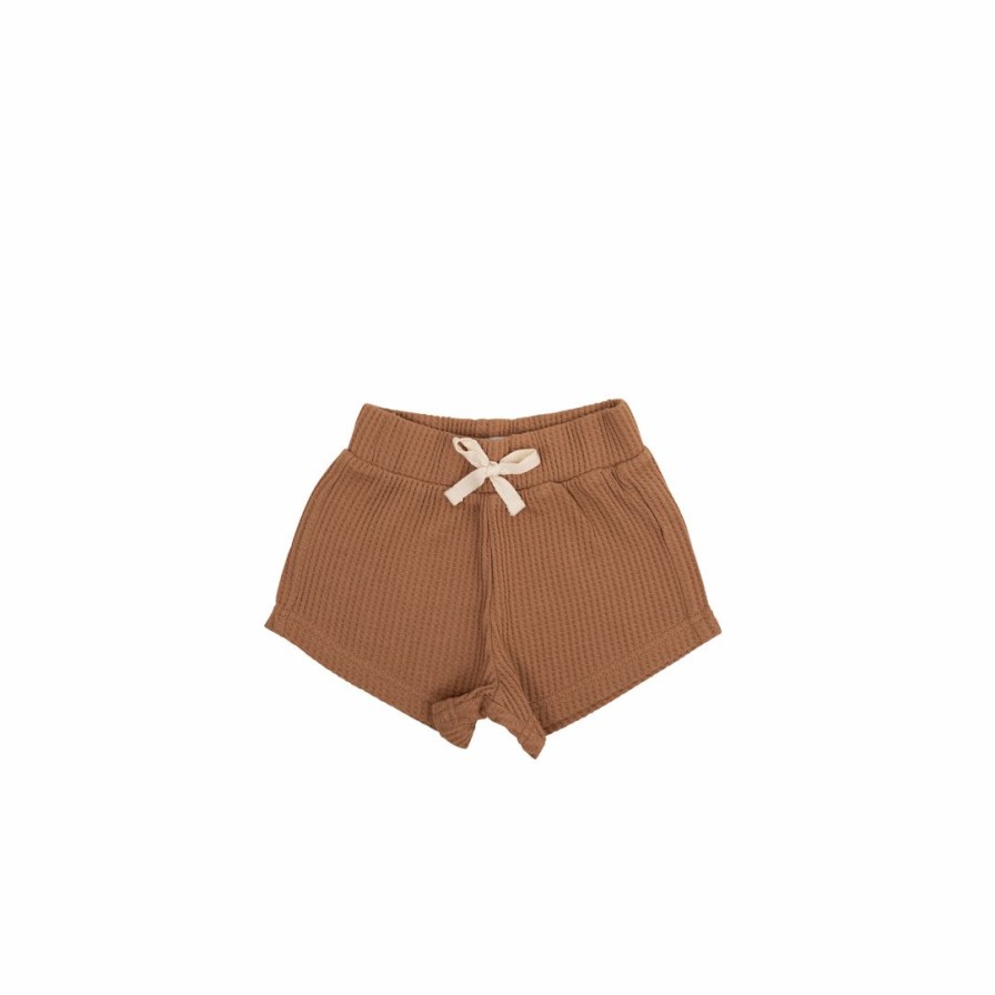 Clothing * | Jamie Kay Bottoms Light Russet Organic Cotton Waffle Shorts