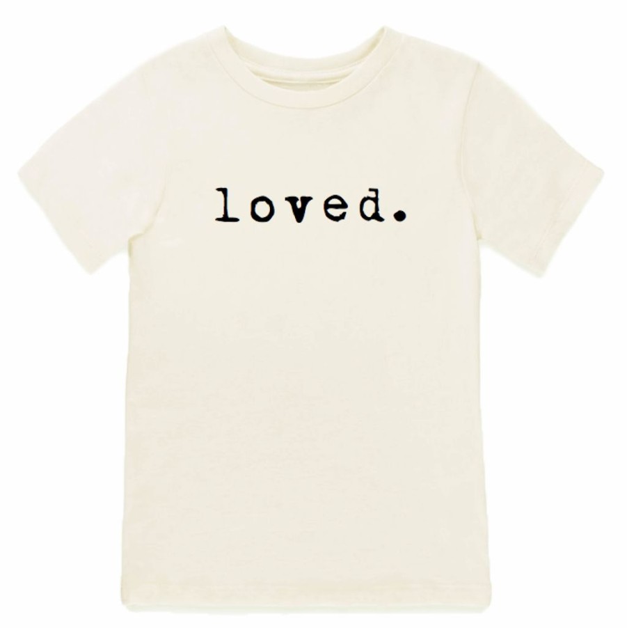 Clothing * | Tenth + Pine Loved Black + Natural Organic Tee Tops