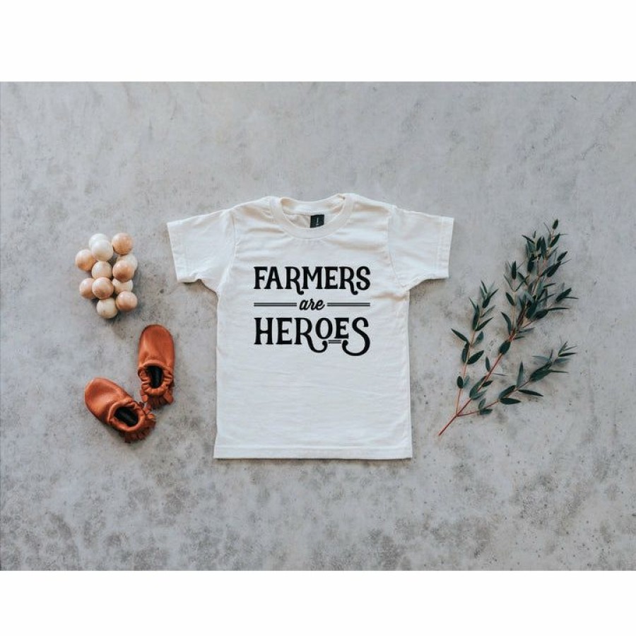 Clothing * | Gladfolk Farmers Are Heroes Organic Tee