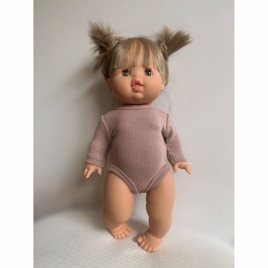 Dolls + Plushies * | Dolls + Plushies Dusty Mauve Romper Minikane