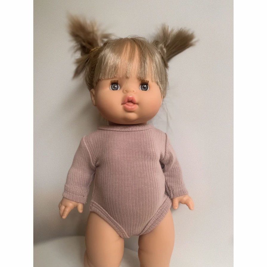 Dolls + Plushies * | Dolls + Plushies Dusty Mauve Romper Minikane