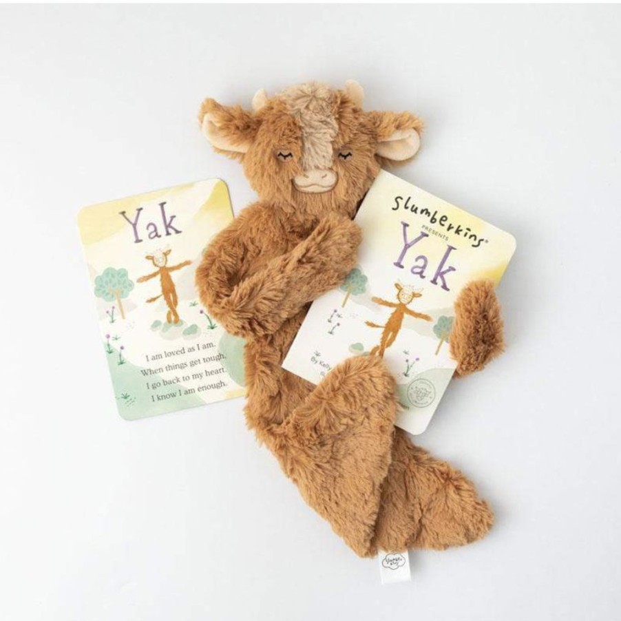 Dolls + Plushies * | Slumberkins Books + Puzzles Yak Ginger Snuggler Self Acceptance Collection